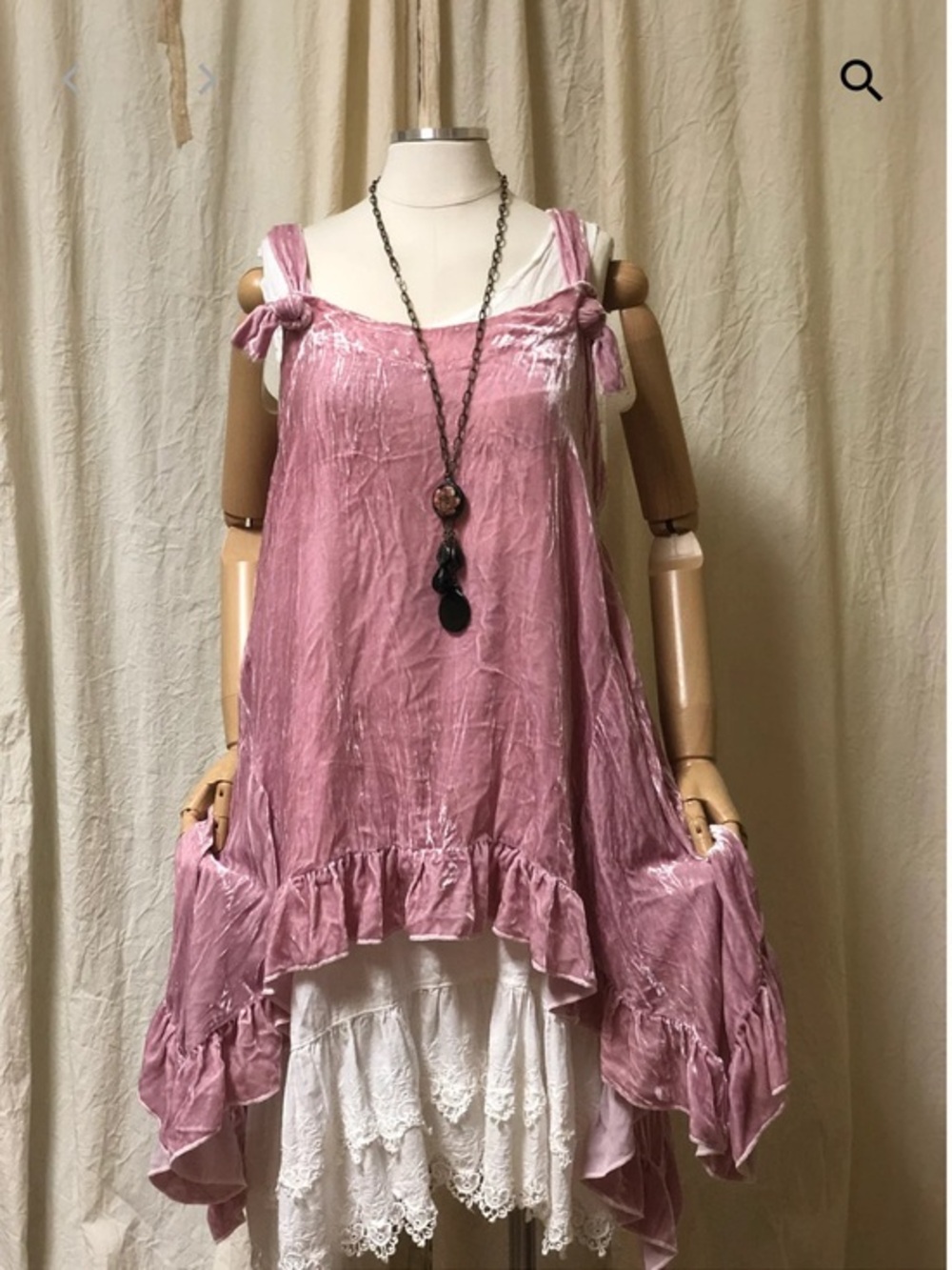 Heart’s Desire by Mary Grace Knot Top Velvet Pink Medium